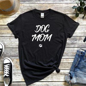 DOG MOM T-Shirt Tee Shirt Black